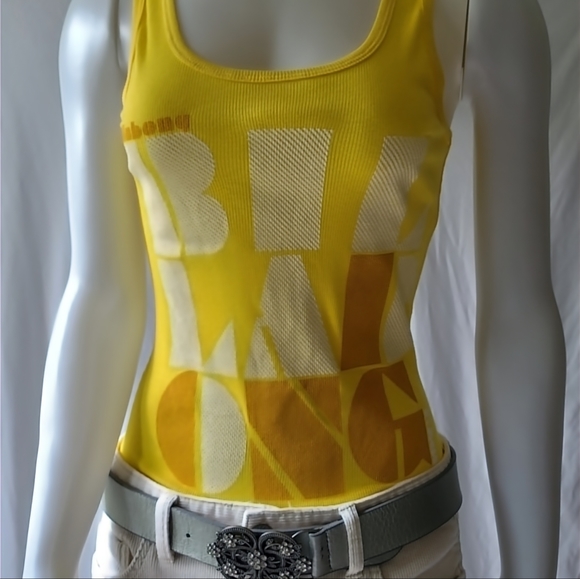 Billabong Yellow Tank Top Size Medium - Picture 3 of 10